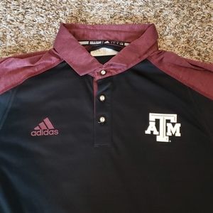Texas A&M Adidas Climalite polo